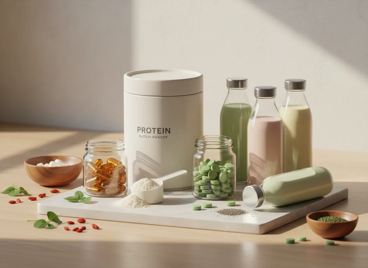 AI-generated illustration of a health and wellness retailer
